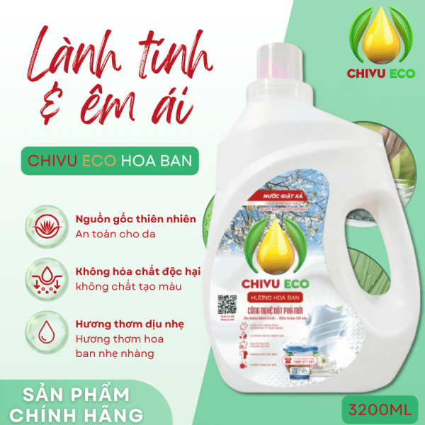 NƯỚC GIẶT CHIVU ECO HOA BAN - 3,2L